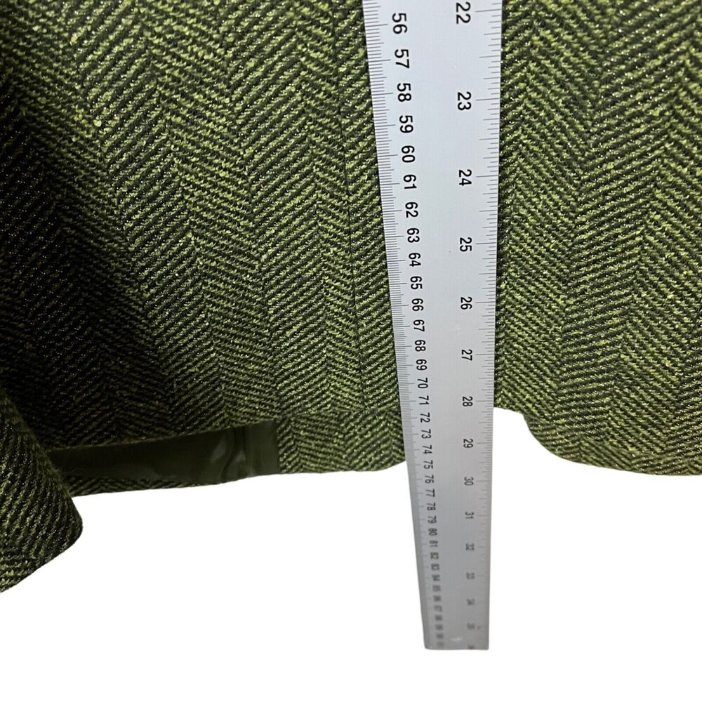 Basler Blazer Vintage Green Herringbone Tweed Retro Sz 46 or 1X Women's 3 Button - Picture 11 of 16
